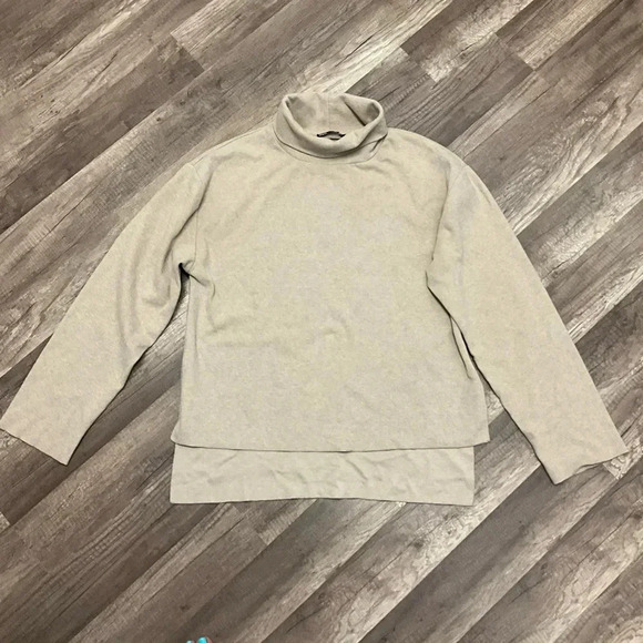 Zara Women’s Roll Neck Jumper Sweater Top Size Medium In Beige - Picture 1 of 3